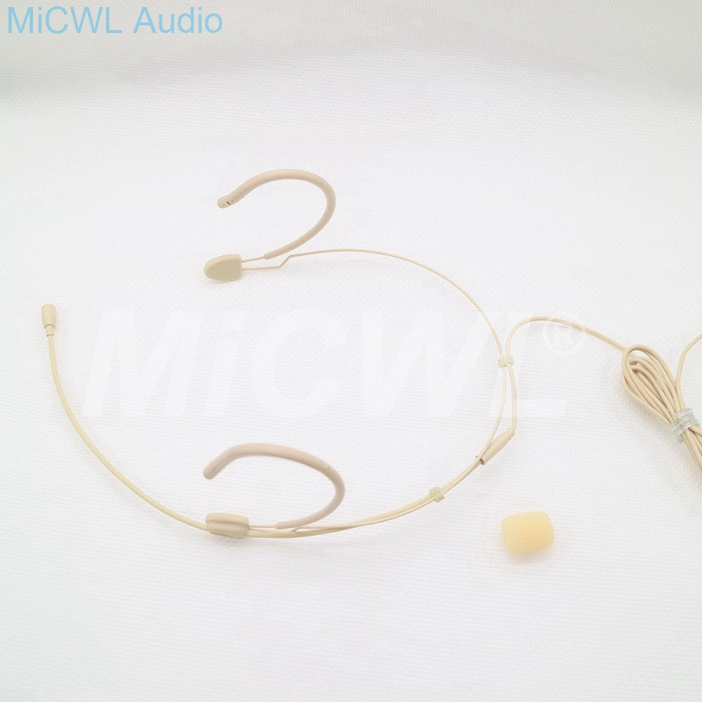 Бежевая гарнитура, всенаправленный конденсаторный налобный микрофон для беспроводной системы Sennheiser с передатчиком Bodypack