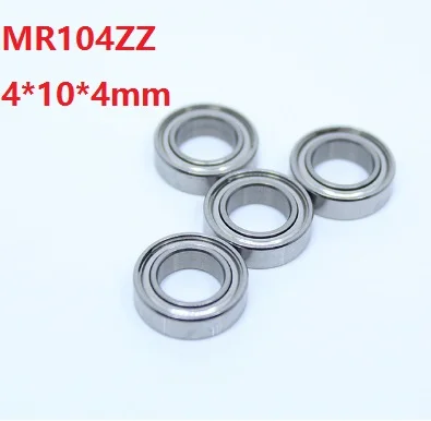 50/100/500pcs  MR104ZZ MR104 ZZ MR104Z 4x10x4mm Miniature mini deep groove ball bearing 4*10*4mm