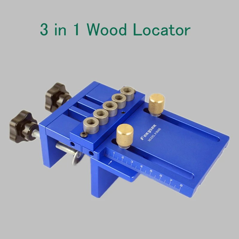 Wood Punch Locator Precise Drilling Tools Woodworking Joinery Tool Set 3 in 1 Wood Locator