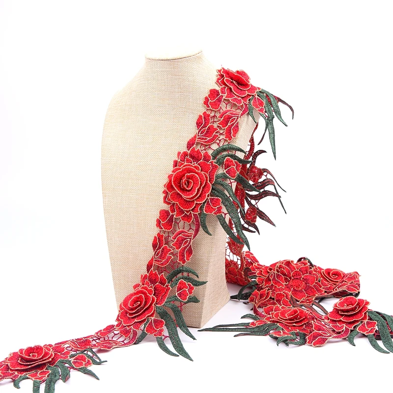 MLAEY -1Yard High quality Lace Trim, Delicate Floral Lace, Venise Lace Fabric for Costumes
