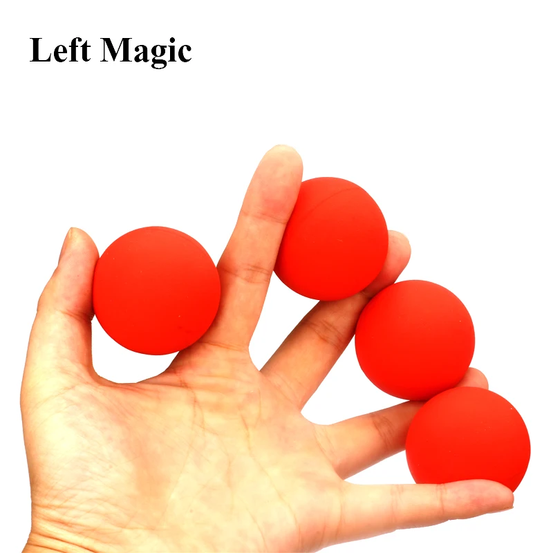 Good quality Best one ball to four white red Soft rubber Multiplying Ball stage magic tricks magician props magic toy 83150