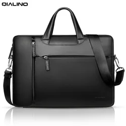 QIALINO Luxury Hight Quality Leather Briefcase for 15