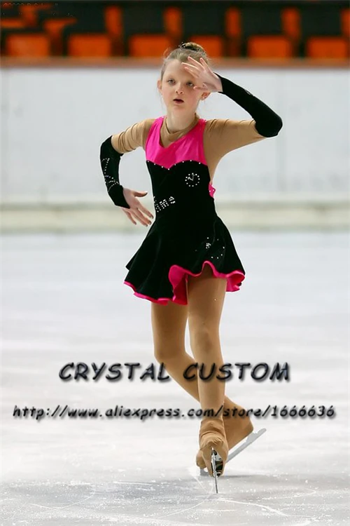 Figure Skating Dress For Children Graceful New Brand  Competition Figure Skating Dress Custom DR4007