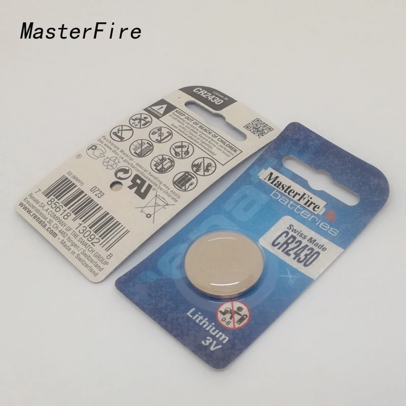 

4pcs/lot New Original MasterFire button cell battery renata cr2430 car controller battery 3v cr 2430 watch button batteries