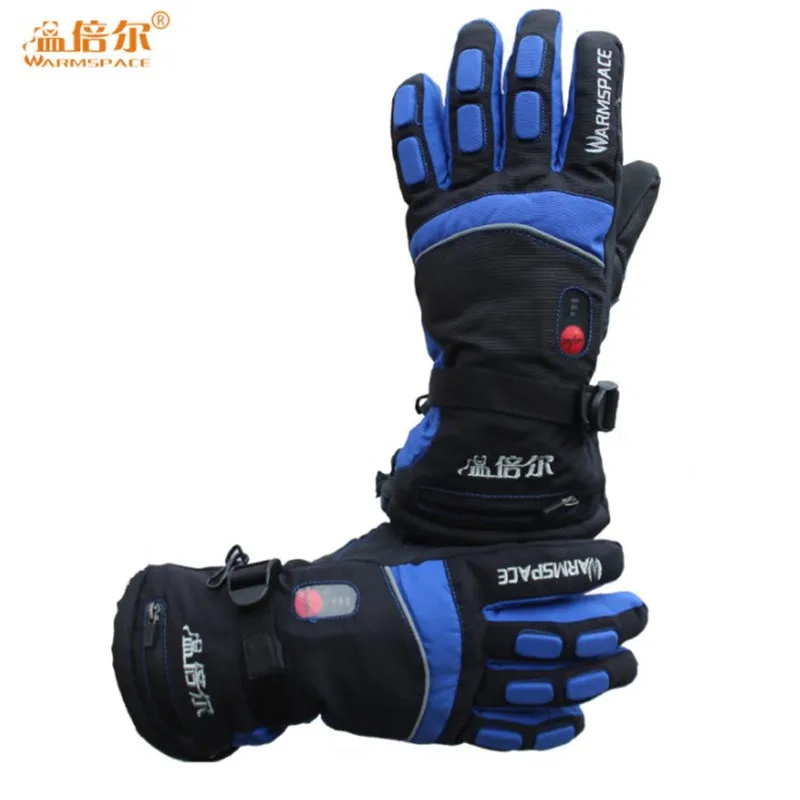 Smart Electric Heated Gloves Touch Screen Ski Gloves Battery Powered Self Heating 3M Waterproof Motorcycle Racing Riding Guantes