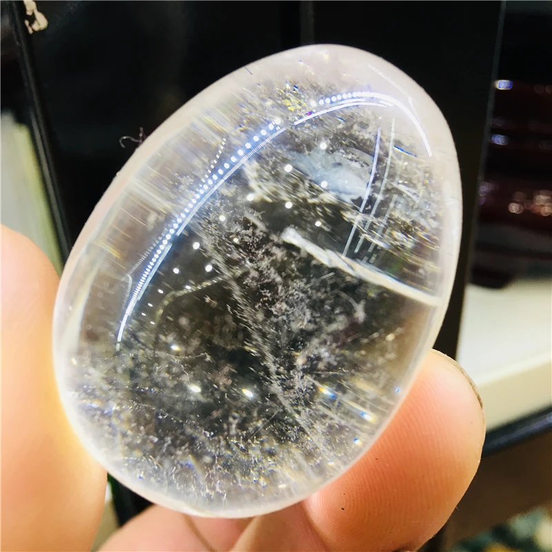 

45mm natural transparent quartz crystal massage egg true crystal healing gem mineral properties