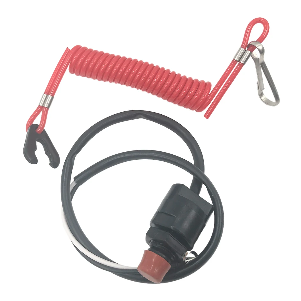 Universele Boot Buitenboordmotor Stop Kill Switch Met Tether Koord Lanyard voor Yamaha/Tohatsu/Honda