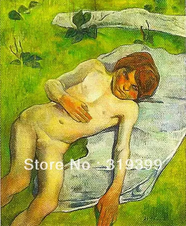 100% handmade paul gauguin famous Oil Painting Reproduction on Linen canvas,A Breton boy,free Shipping,nude oil paintings,