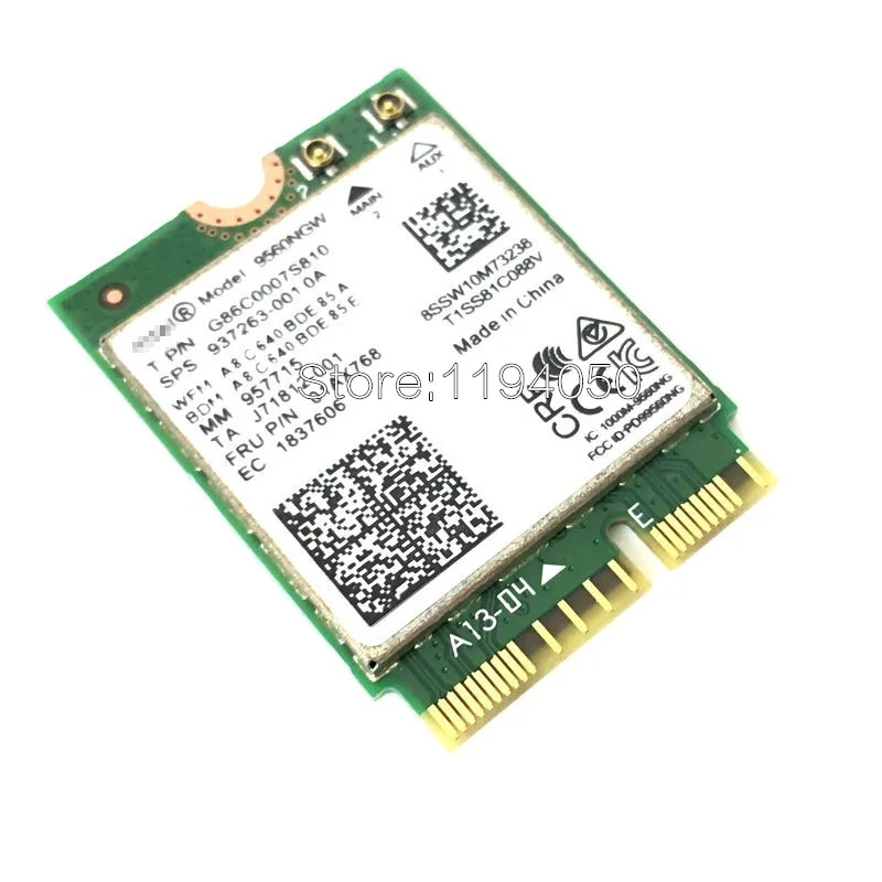 Dual-Band Wireless AC 9560 9560NGW AC9560 for 9560ngw 802.11ac NGFF 2.4G / 5G 2x2 Wi-Fi Card Bluetooth  5.0 NGFF /M.2