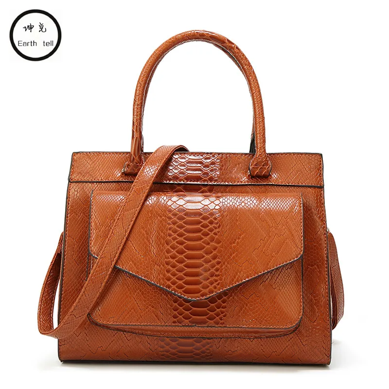 

Vintage Women Shoulder Bags pu leather top quality luxury brand designer famous shoulder bag fashion Serpentine Casual handbag