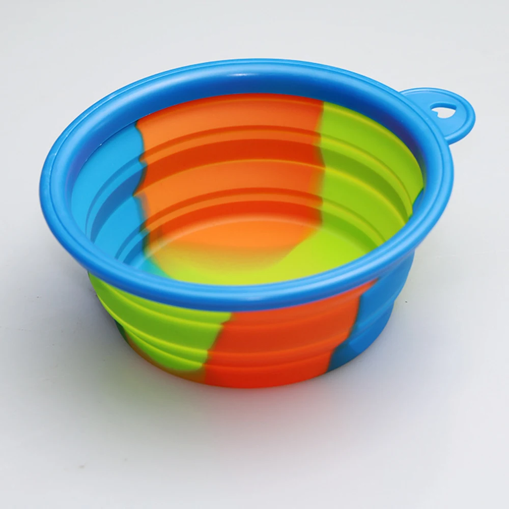 Camouflage Dog Bowl Silicone Pet Dog Feeder Bowls Travel Dogs Cats Supplies Feeding Food Water Container Folding Pet Accessories