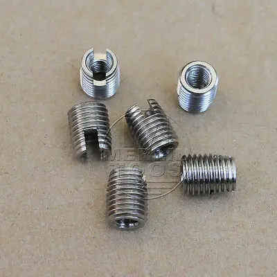 

6Pcs M6 x 1mm 14L Stainless Steel Solid Insert Thread Repairing Metal Threads