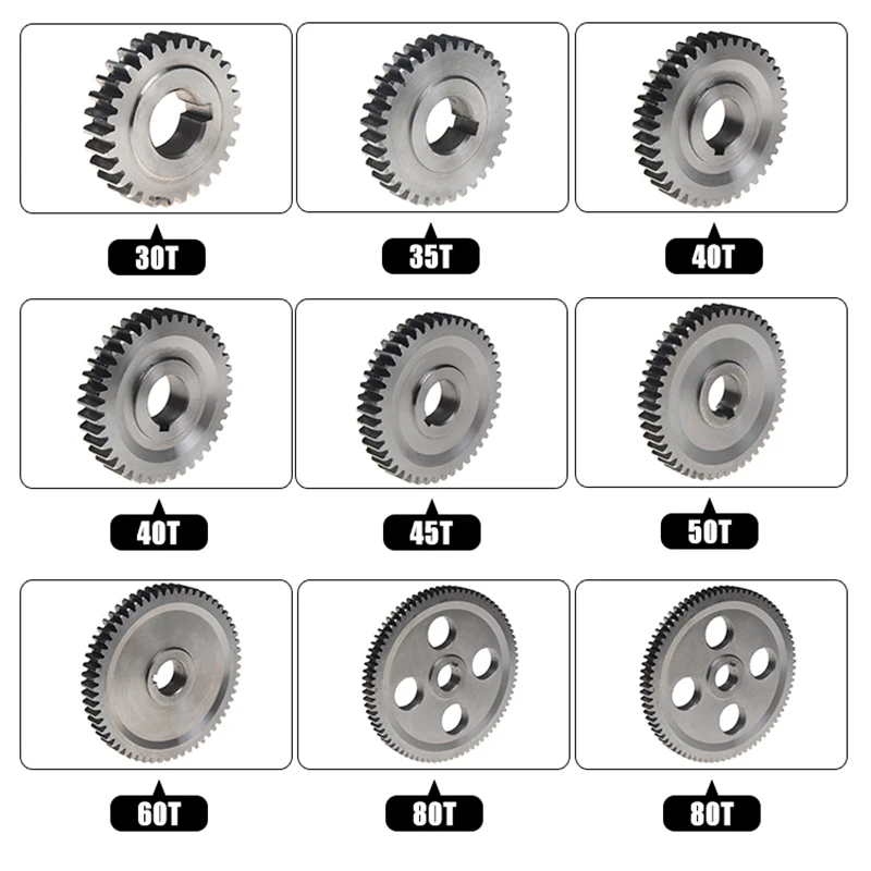 9pcs Metric Metal Gear For SIEG C2 C3/G8688 G0765/BD-6 BD-7/M1-250/Craftex CX704/Mr.Meister Compact 9/Clarke CL300M S/N:10002