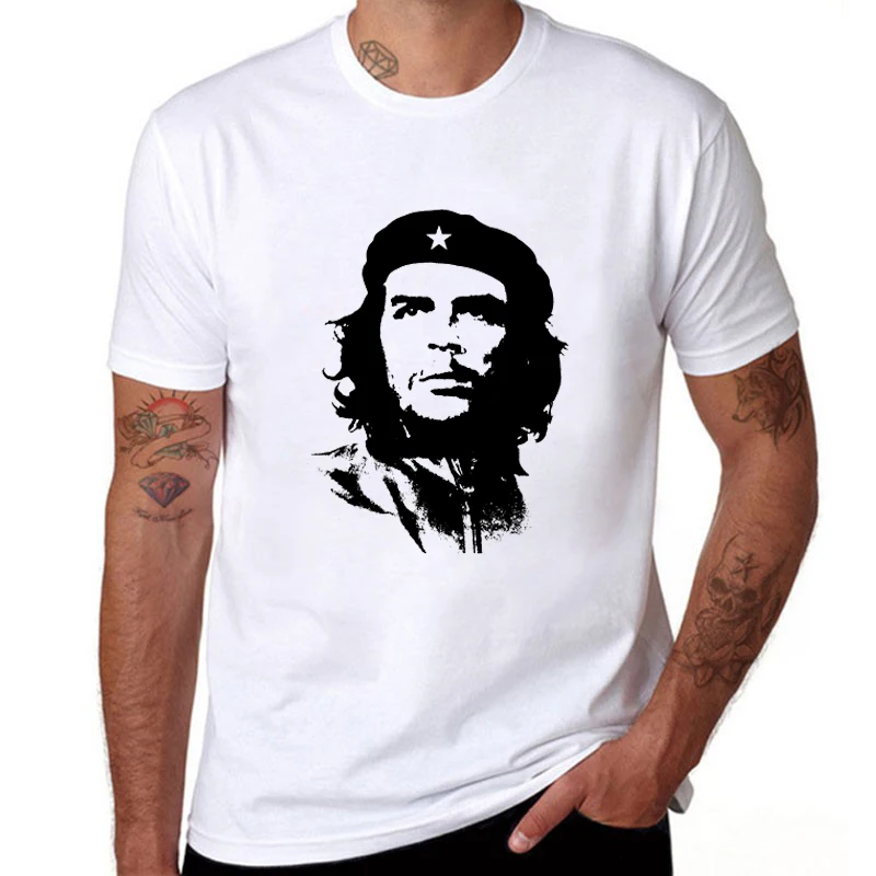 BLWHSA Che Guevara Hero Men T Shirt High Quality Printed 100% Cotton Short Sleeve T-Shirts Hipster Pattern Tee Cool Men Clothing