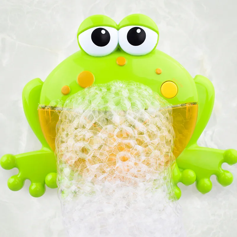 Kids Bathtub Bath Toy Frog Spit Machine Bathing Water Toy Automatic Bubble Baby Birthday Gift