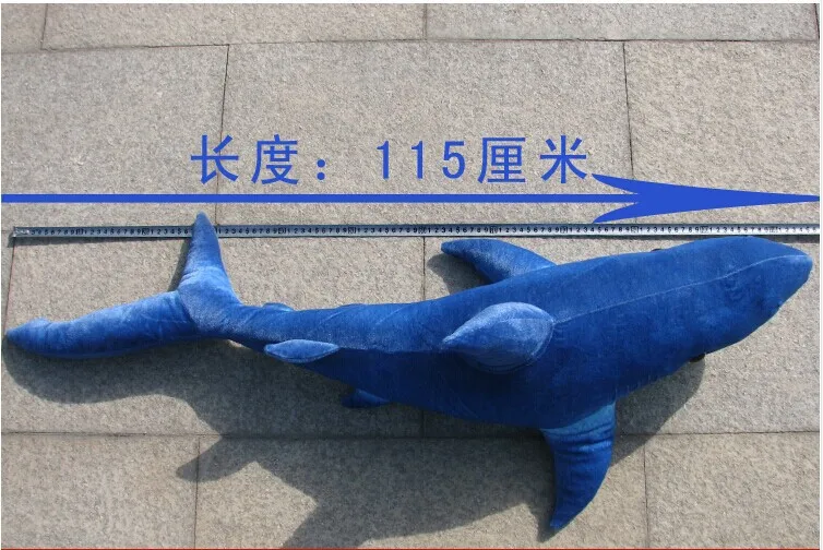 

big size plush dark blue shark toy creative undersea world shark doll gift about 115cm 0208