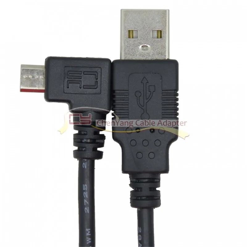 Right angled 90 degree Micro USB 5pin Male to USB Data Charge Cable 5ft 1.5m for Cell phone & Tablet 150cm