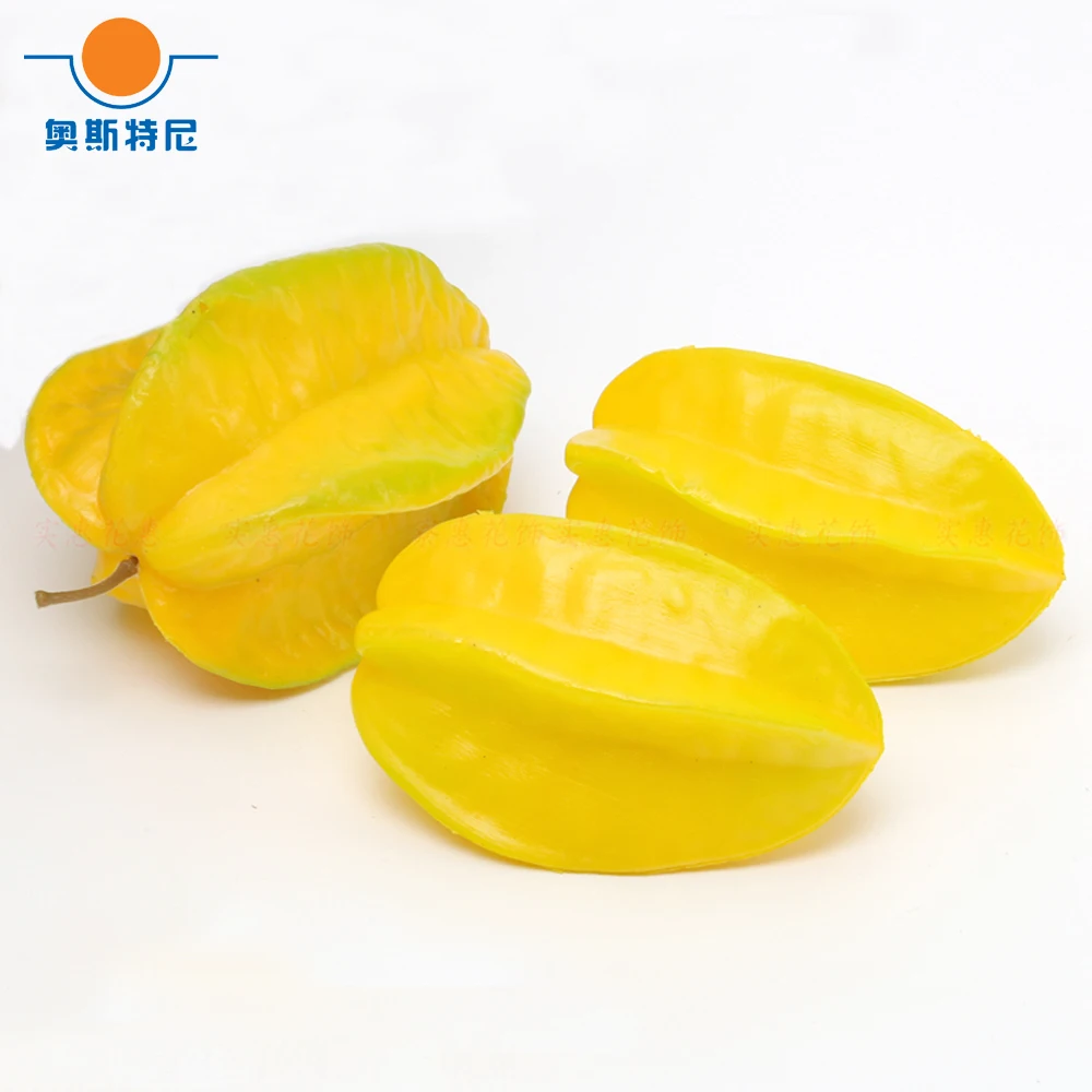 5pcs 10cm&13cm long size artificial fruit Plastic Fake Fruit artifical carambola fruit&artificial fake simulated carambola