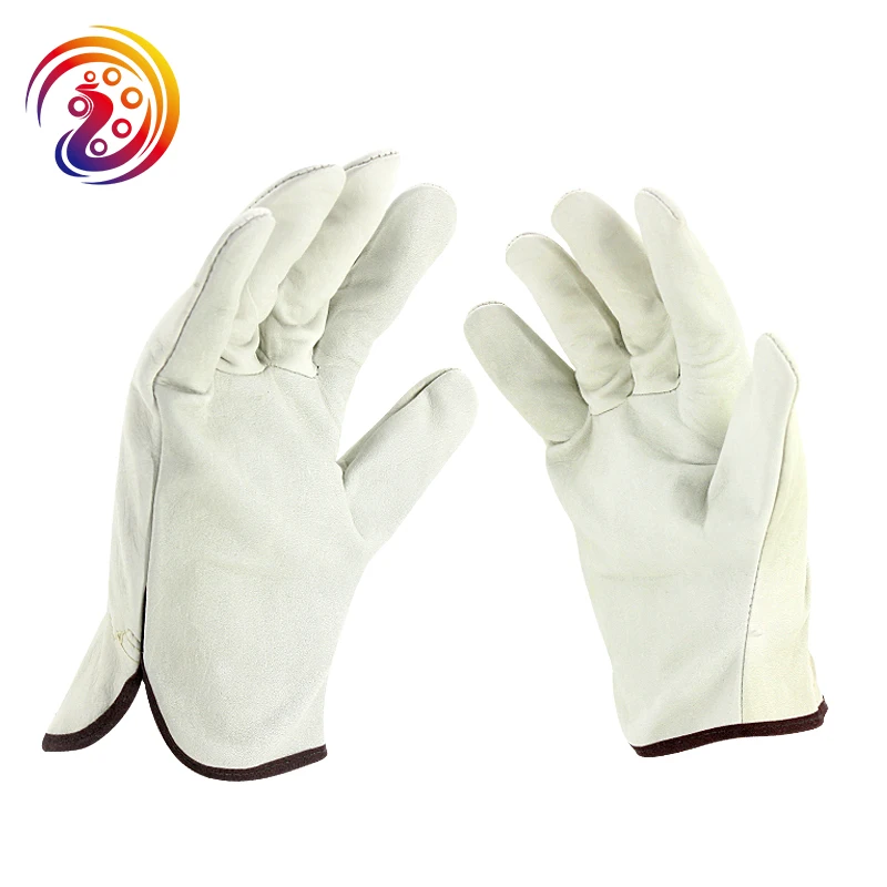 Cowhide Leather Safety Work Gloves Factory Driving Gardening Handling Industry Working Gloves  HY006 By OLSON DEEPAK