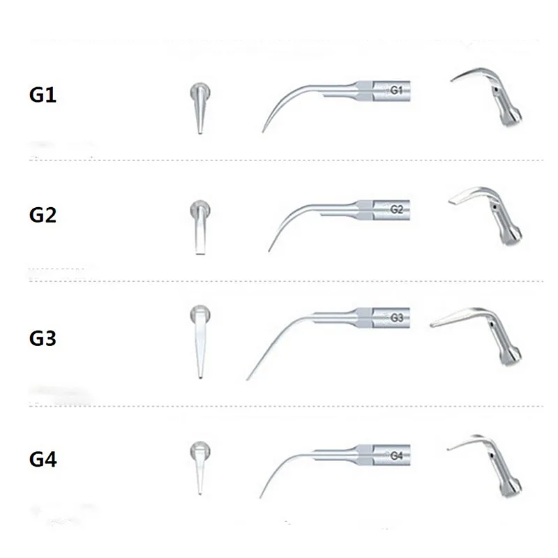 5 szt. Końcówek skaler dentystyczny G1,G2,G3,G4,P1,P3 pasuje do skaler ultradźwiękowy EMS dzięcioła stomatologiczny skaler ultradźwiękowy skaler