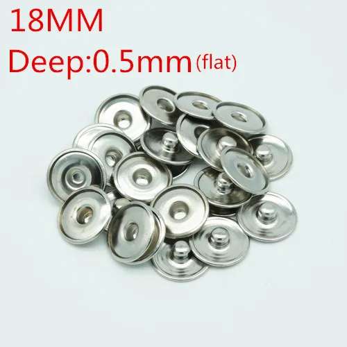 Hot sale 50PCS snap buttons 18MM for make print snap buttons or rhinestone snap buttons DIY Fittings PJ0001