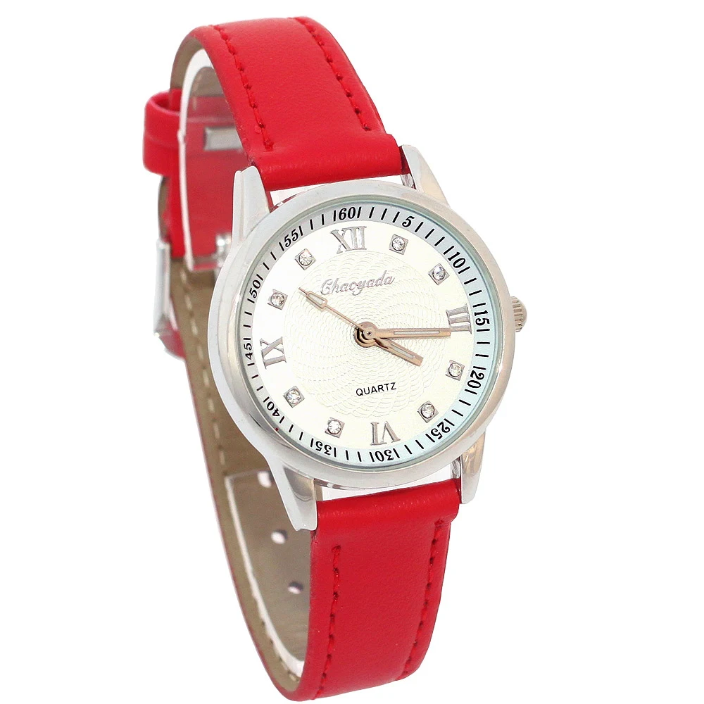 Kids First Watch Child Boy Girl kids Wristwatch Learn To Time Tutor Teacher Leather Student Quartz Rhinestore Watch U37