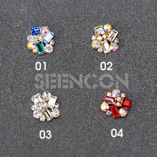 Nouvel arrivage de bijoux en métal, 10 pièces, breloques pour nail art, strass, décoration de haut niveau, accessoire pour les ongles, vente en gros