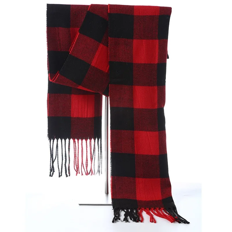 Winter Mannen Sjaal Plaid Streep Sjaal Mannelijke Casual Business Merk Designer Officiële Uitlaat Kasjmier Sjaals Vrouwen Thermische Sjaal