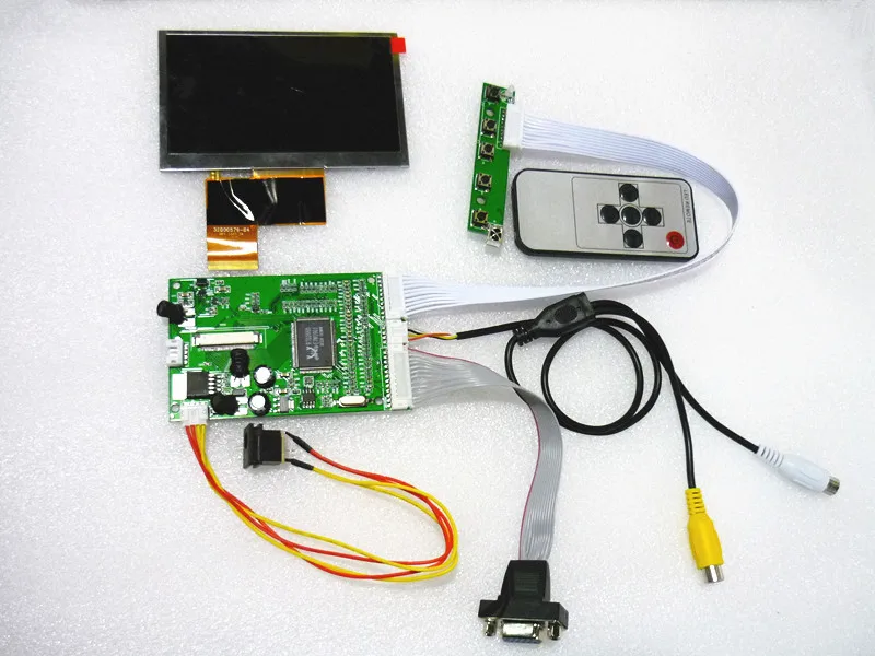 

4.3 lcd screen double av vga driver board reversing rear projection tape conversion kit