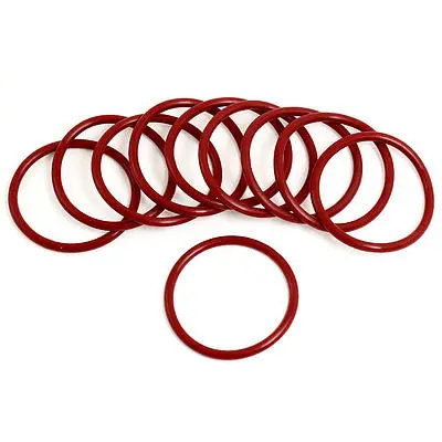 

10 x Red Rubber 41mm x 3mm x 35mm Oil Seal O Rings Gaskets Washers