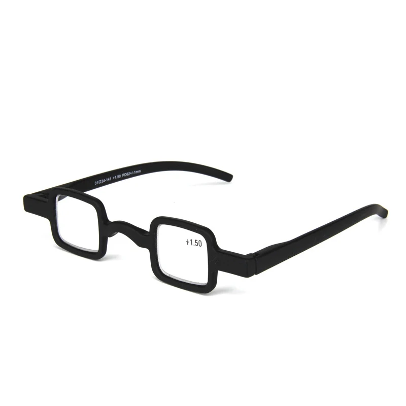 Zilead Mini Kleine Frame Vierkante Leesbril Klassieke Black Clear Lens Presbyope Bril Eyewear Voor Vrouwen & Mannen + 1.5 + 2.0 + 2.5