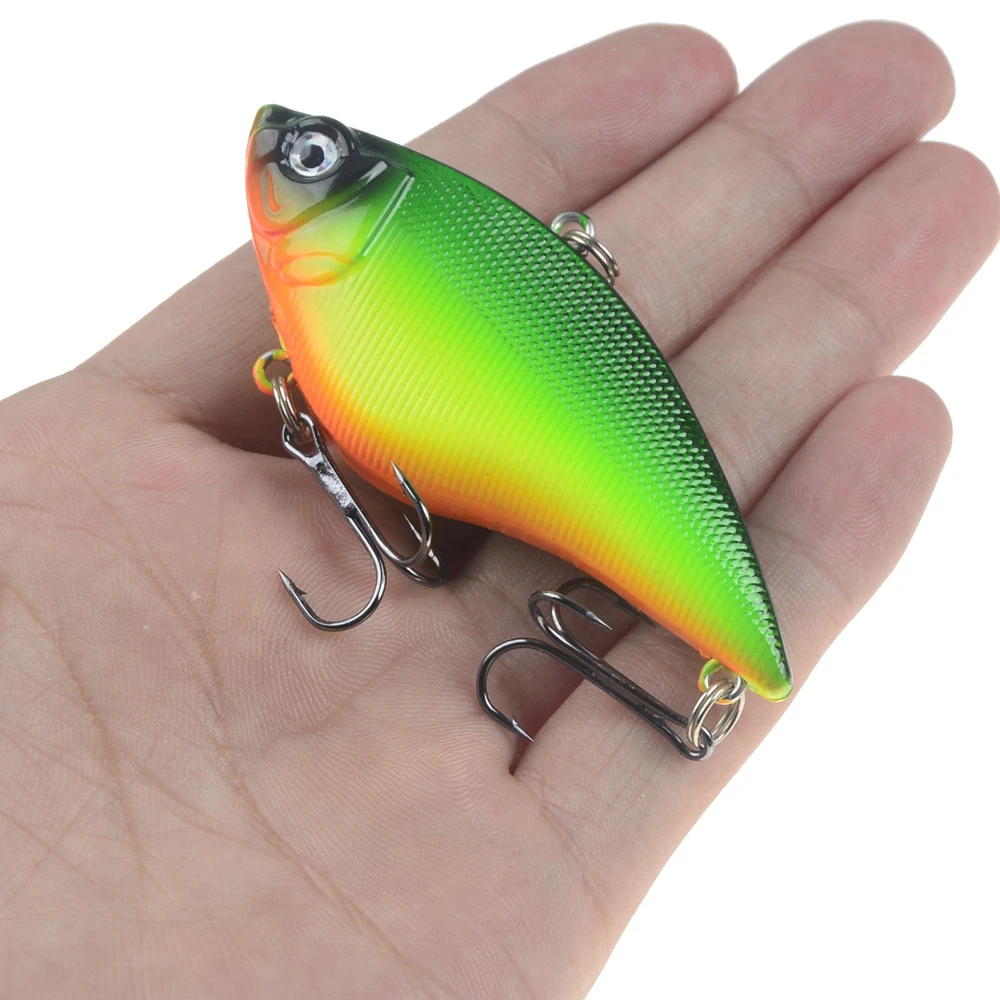 1pcs Sinking VIB Fishing Lure 16g 7cm Vibration Vibe Rattle Hooks Baits Crankbaits Wobbler Fishing Jig Wing Tackle