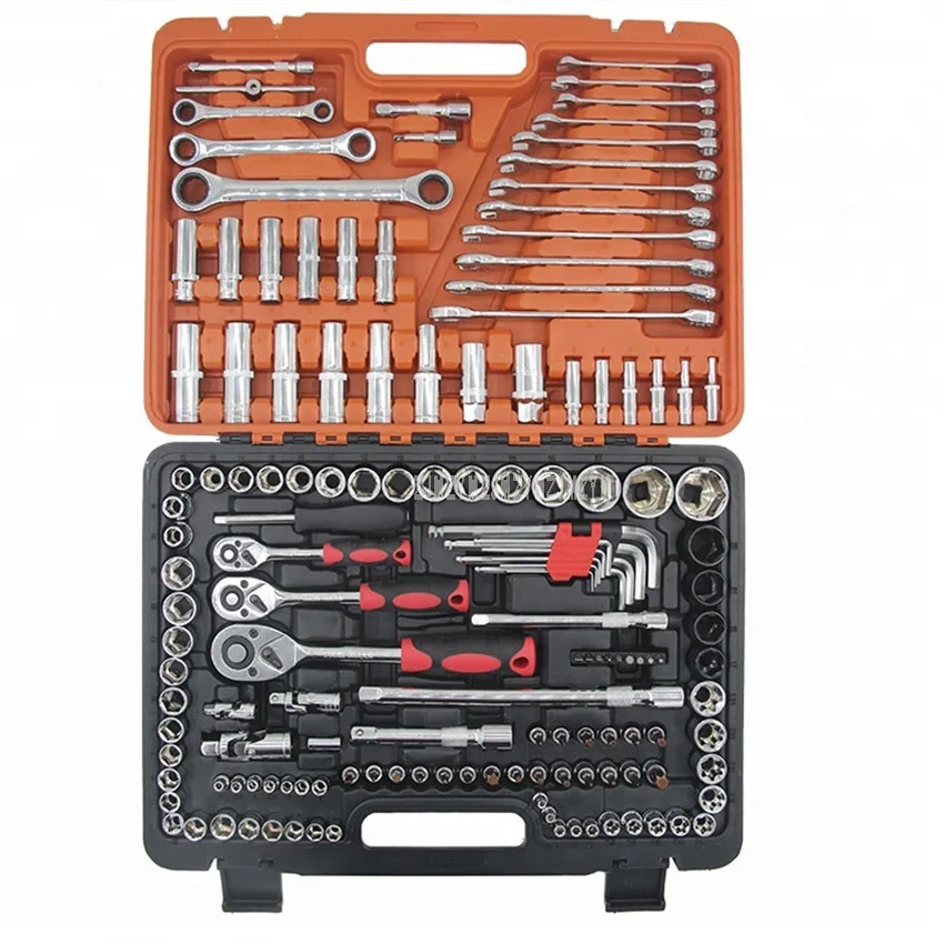 1Set/150pcs Professional Mechanics Repair Tool Set Hand Tools for Car Tire Spanner Wrench Socket Bicycle Repair Tool Kits ZG150