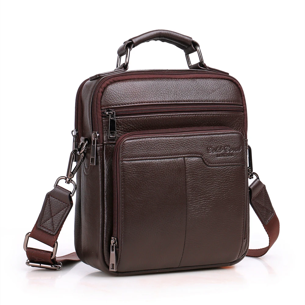 MEIGARDASS Genuine Leather Messenger bags for men Business Handbags Casual Shoulder Bag Male Crossbody Bags iPad Tote Purse