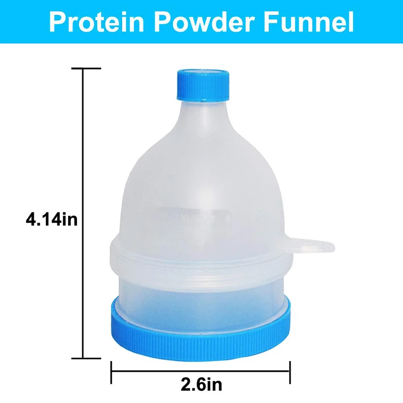 UPORS 2 in 1 Protein Powder Funnel Portable 2 Layers Fill Funnel BPA Free Gym Partner for Water Bottle and Protein Shaker Bottle