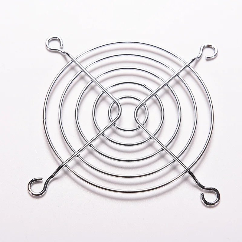 Silver Metal 80mm Chrome Computer PC Case Fan Hand Protector PC Fan Grill Finger Guard Safety Protective Cover