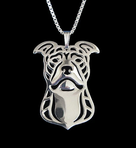 

cartoon Boho Chic Alloy America pit bull terrier necklace bulldog pendant jewelry golden colors plated 12pcs/lot