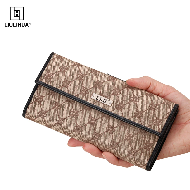 

LIULIHUA Fashion Designer Portable Clutch Long Wallet Famous Brand with Hasp LLH Luxury Men Unique Phone Bag with Card Holder