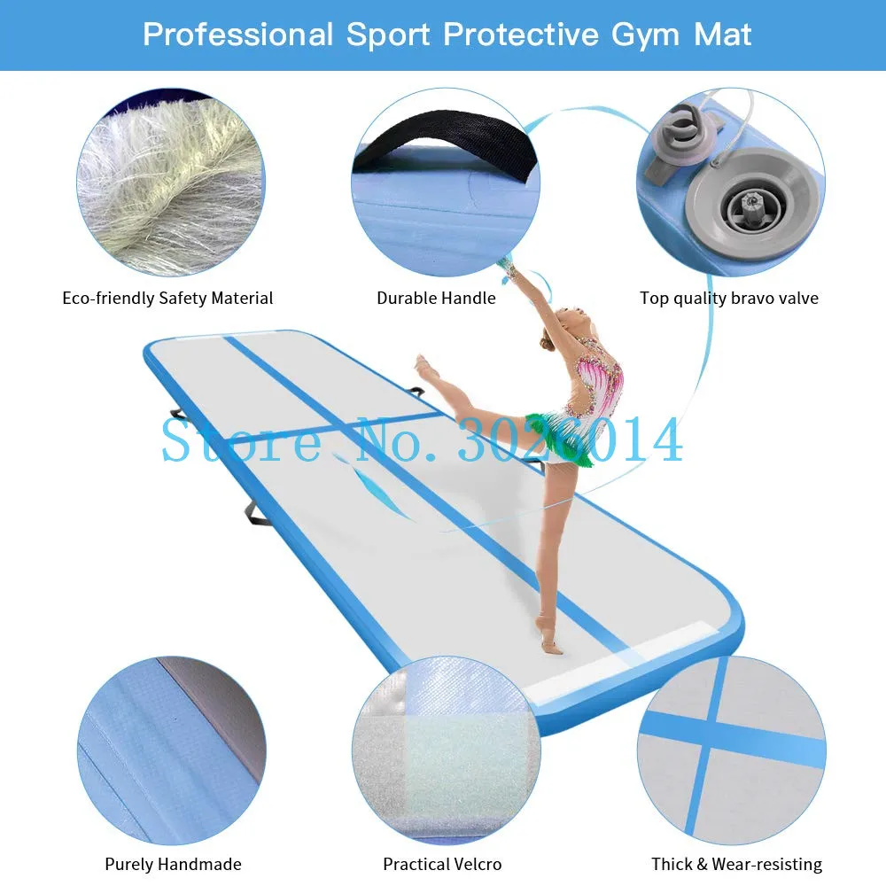 Inflatable Gymnastics Tumbling Mat Air Tumbling Track Set Air Floor Mat Inflatable Air Track For Home