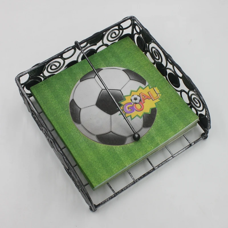 [RainLoong]  Beverage Paper Napkins Football Theme Event & Party Tissue Napkins Decoration Serviettes 33cm*33cm 1 pack