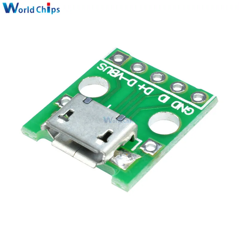 10PCS Micro / Mini USB Type A Male/USB Type A Female Interface Adapter to 2.54mm DIP PCB Board Adapter Converter Breakout Module