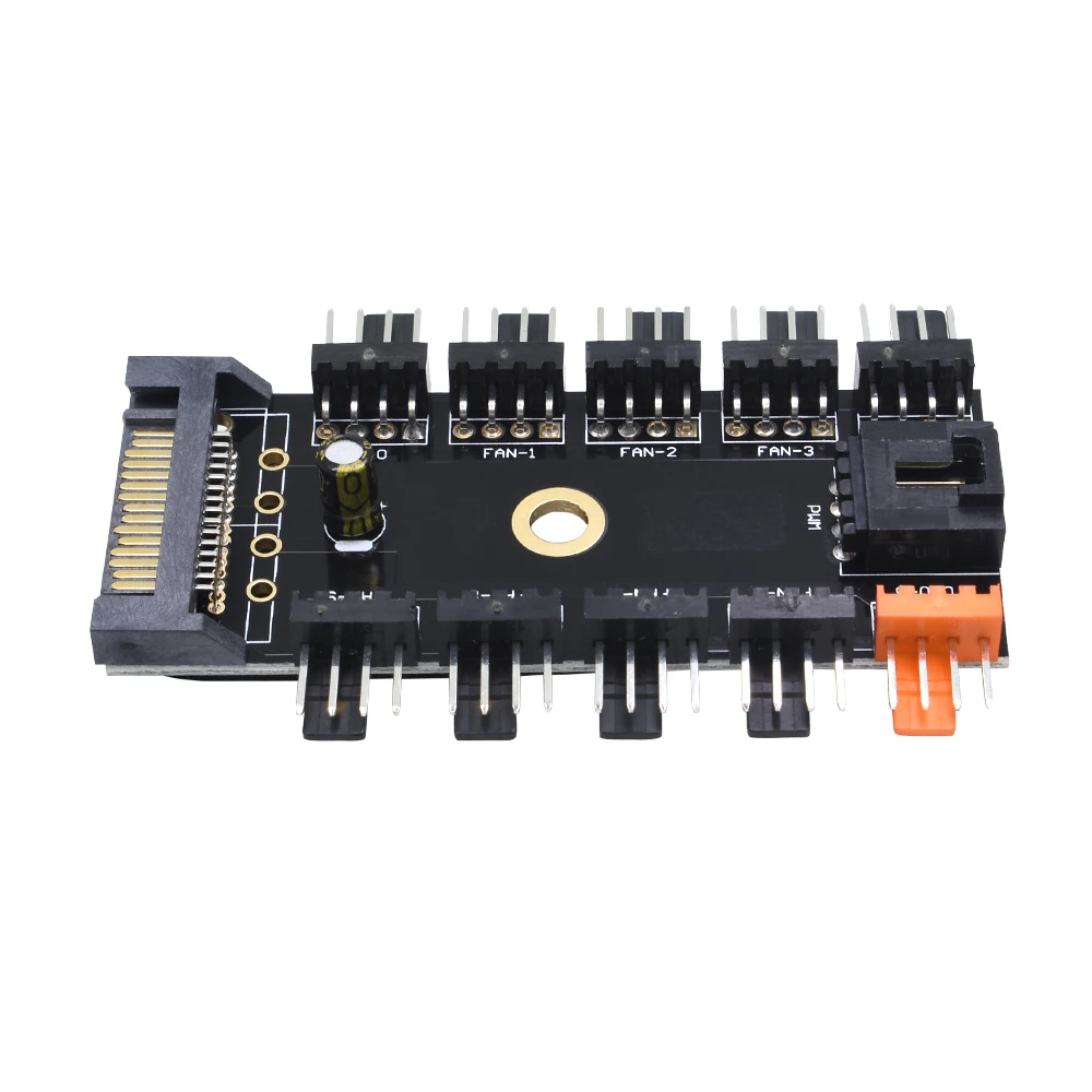 Tishric 1 Tot 10 4Pin Fan Hub Splitter Pc Pwm Kabel 12V Molex Sata Power Suppply Cooler Cooling Adapter voor Pc Computer Mijnbouw