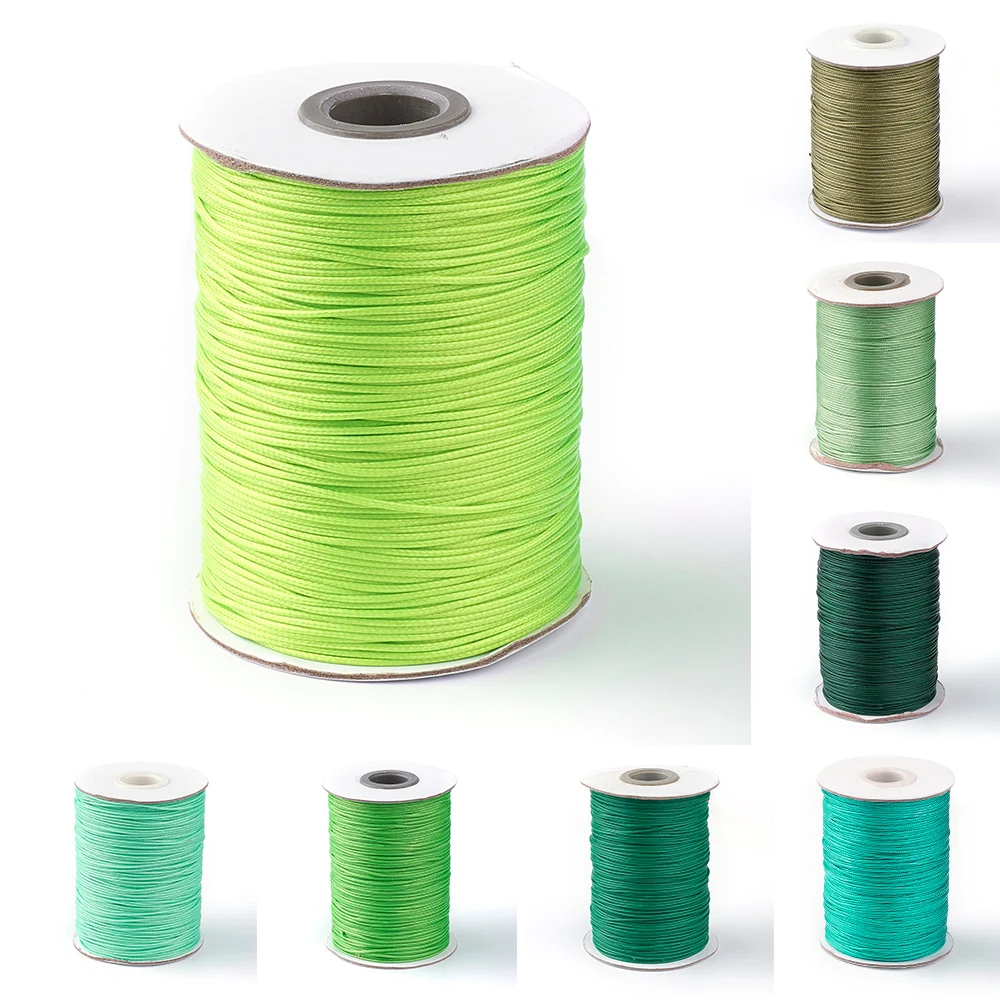 

Pandahall Approx 88yards/Roll 1.0mm Green-Color Series Korean Waxed Polyester Cord Beading String Bracelet Necklace Accessories