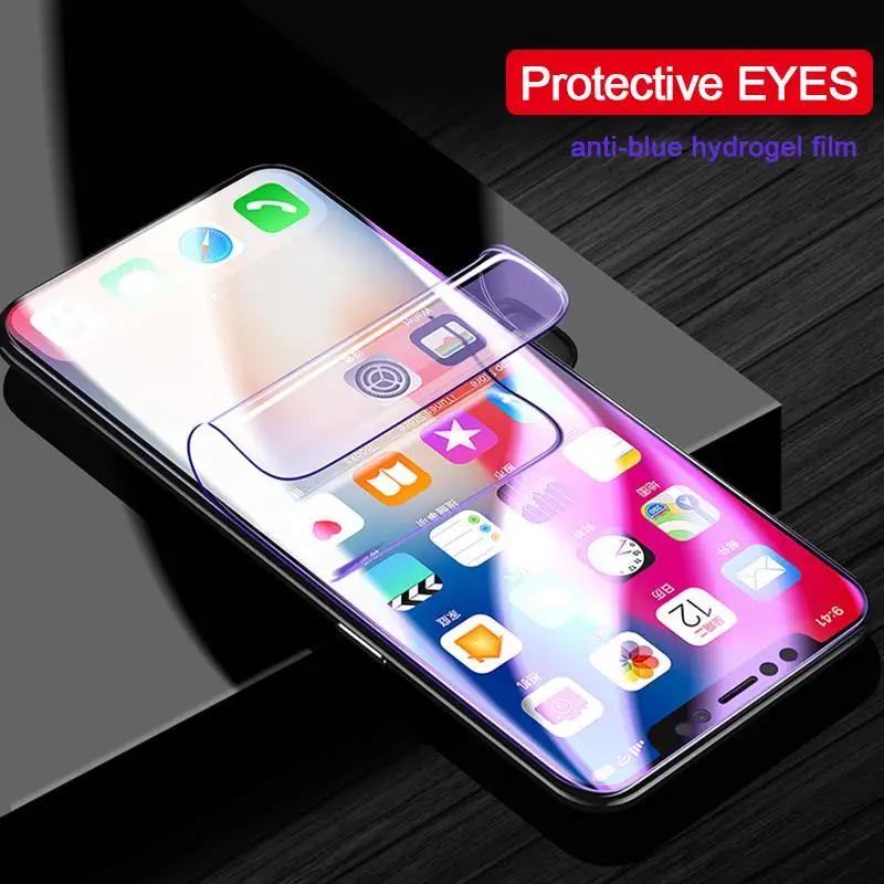 Anti-Blue Light Full Hydrogel Protective Film for Huawei Y9 2019 Honor Magic 2 Honor V10 20 View 20 10 Screen Protector Film