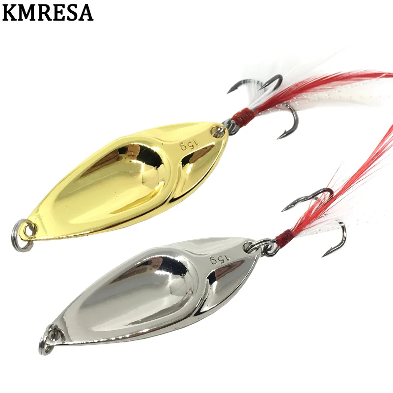 Angeln DD Spinner löffel köder 5g 10g 15g 20g Gold/Silber angeln löffel harten köder pailletten Noise Paillette metall köder Pesca