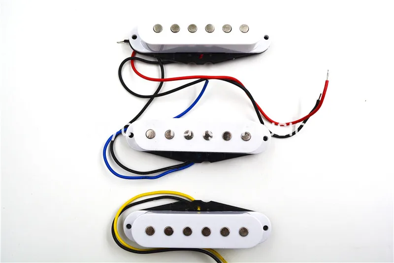 1 Set of 3pcs White 48/50/52mm Single Coil Pickups For Fender Strat/SQ Electric Guitar Pickups