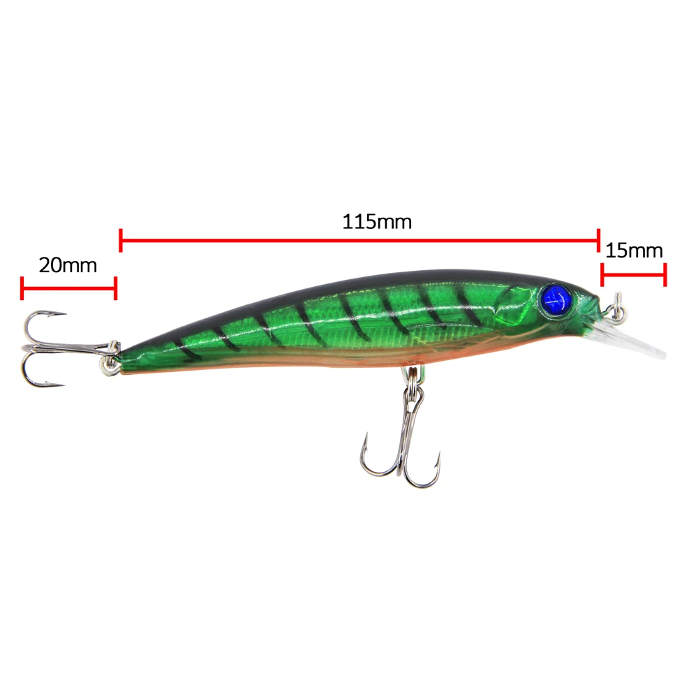 10pcs/lot 15cm 12.8g Minnow Swimbait 3D Fishing Eyes Hard Bait Fishing Lures Laser Line Life-like Bass Crankbait Tackle