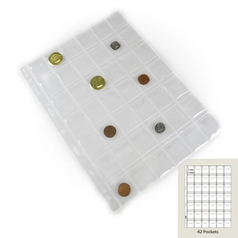 810486 29mm*29mm 30pokets 42pockets,PCCB-MINGT J3.0 ALBUM BINDER  INSERT PAGE SHEETS[9-HOLE Standard],20pcs/lot