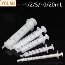 YCLAB 1/2/5/10/20mL Plastic Syringe Injector Ink Glue Sampler with no Rubber Pad no Needle Extract Feeding Coloclyster Labware