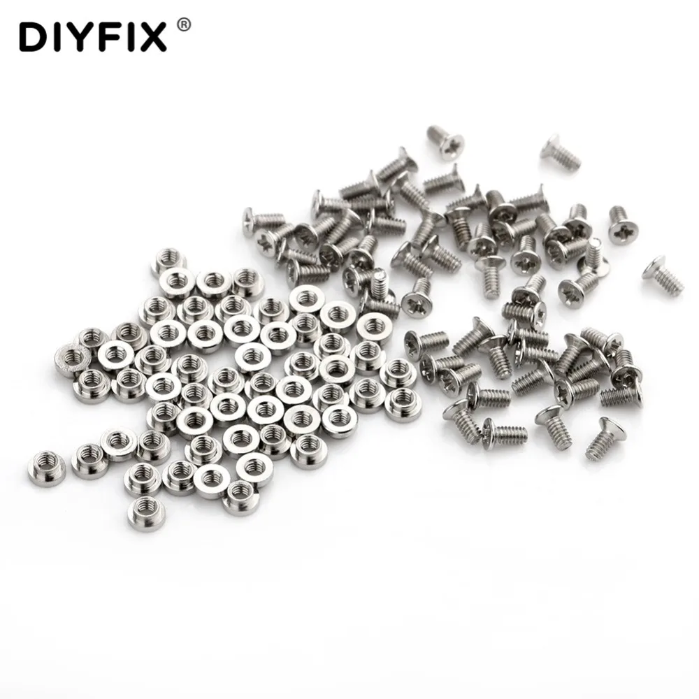 DIYFIX Screws Nuts Bolt for Ceramic Tweezers Assortment Kit Fastener Hardware Stainless Steel Screw Bolt Nut